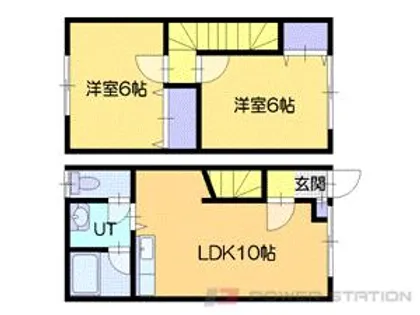 長橋ハイツA棟【1階】の間取り