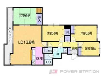 ル・ノール桜【5階】の間取り