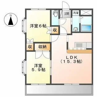 エメラルド・ノービレⅠ【305号室】の間取り