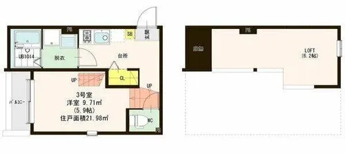 サンエー烏森【1階】の間取り