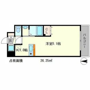 プレサンス京都三条大橋鴨川苑【2階】の間取り