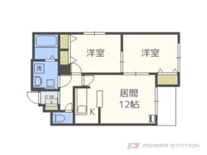 パープルサイド【1階】の間取り