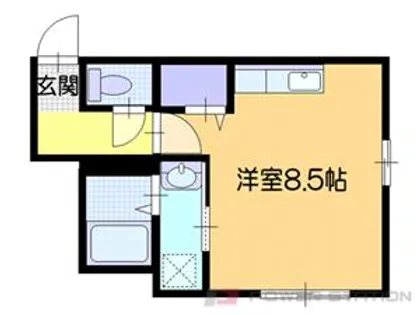 リッツ小樽【1階】の間取り