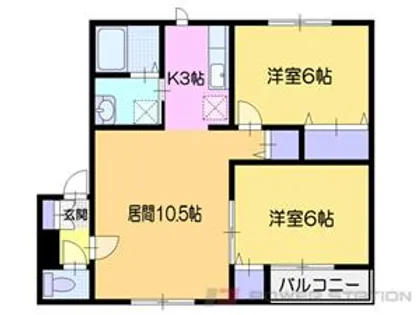 ハイセレールB【1階】の間取り