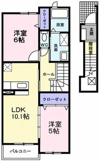 サザン クロス【2階】の間取り