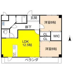 メゾン・ド・アモーレ【201号室】の間取り