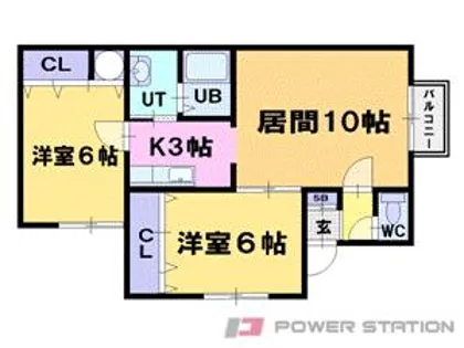 アペルト・ウノ【2階】の間取り