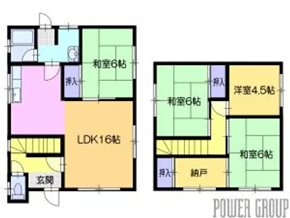 北海道余市郡余市町山田町【一戸建】の間取り