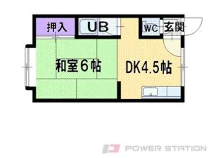 カレッジハウス若葉No.1【2階】の間取り