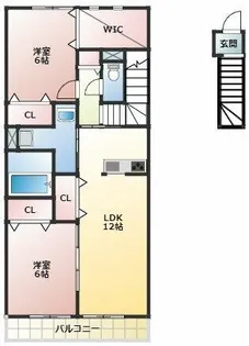 コンフォール片坪【2階】の間取り