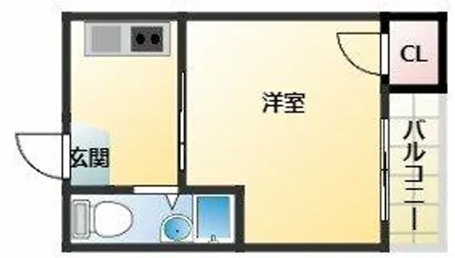 メイプルリーフ平野【2階】の間取り