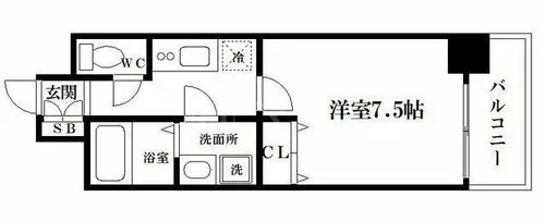 クレアートヨーロッパアベニューシティライフ【602号室】の間取り