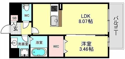アートレジデンス吉野【2階】の間取り