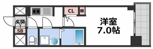 1Kの間取り画像