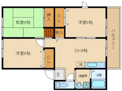 レトア東佐野B【102号室】の間取り