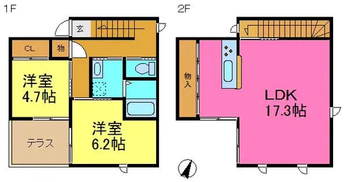 愛知県名古屋市緑区砂田2丁目【一戸建】の間取り