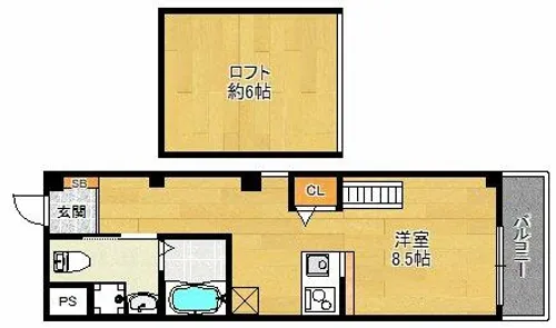Olive【201号室】の間取り