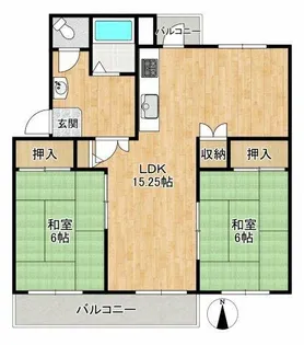 香里三井団地A76棟【4階】の間取り