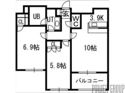 グランカーサ裏参道【5階】の間取り