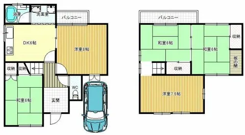 大阪府羽曳野市野【一戸建】の間取り