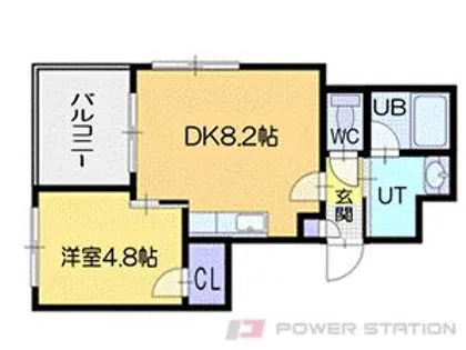 TEADA入船【8階】の間取り