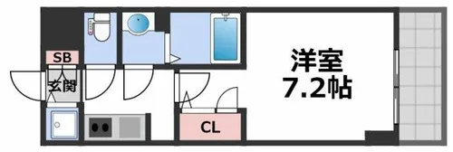S-RESIDENCE堺筋本町Deux【15階】の間取り