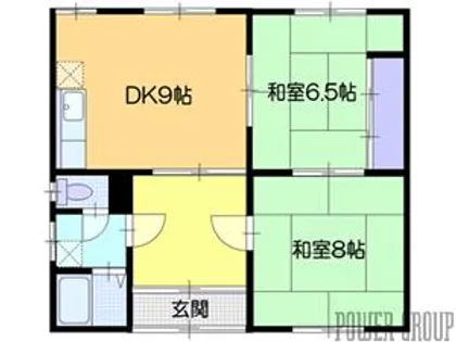 富岡アパート【2階】の間取り