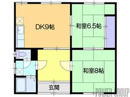 富岡アパート【2階】の間取り