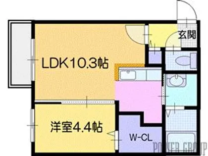 PRESCELTO朝日町【4階】の間取り