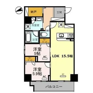 PADMA烏丸御池【6階】の間取り