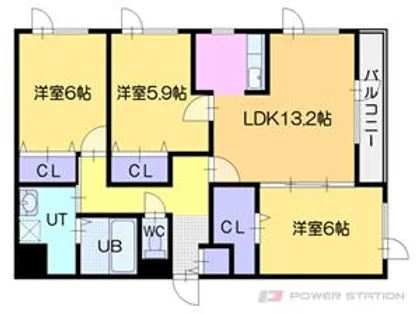 3LDKの間取り画像