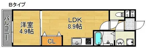 フジパレス北加賀屋WEST【2階】の間取り
