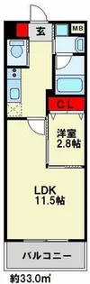 コンダクトレジデンスDaizen【8階】の間取り