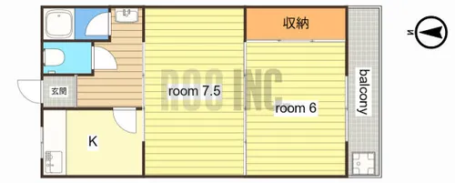クレメア A棟【12号室】の間取り