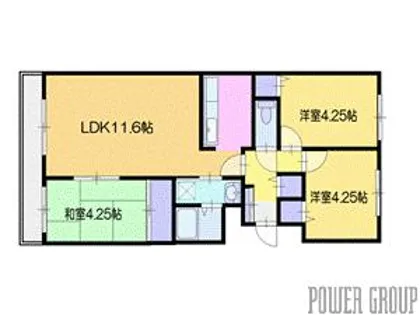 リーセント住吉【4階】の間取り