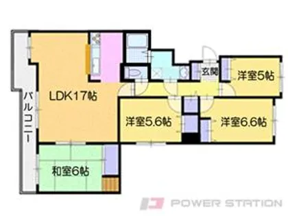 ル・ノール桜【6階】の間取り