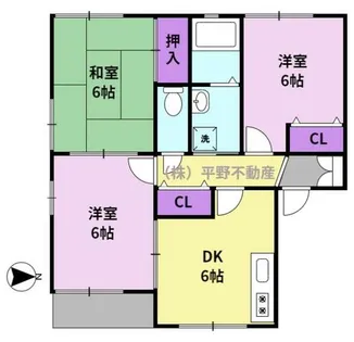 ガーデンハウス迎野 B棟【1階】の間取り
