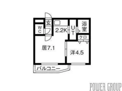 ルーエ琴似【2階】の間取り