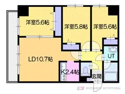 セントラルステート花園【1階】の間取り