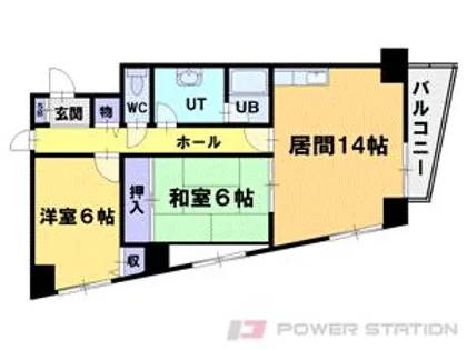 2LDKの間取り画像