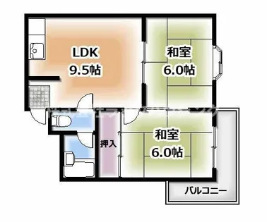 大阪府寝屋川市境橋町【マンション】の間取り