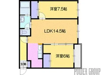 POEM千歳II【3階】の間取り