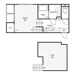 ハーモニーテラス鳥栖【102号室】の間取り