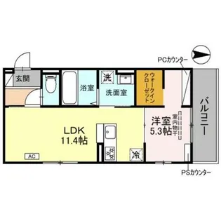 アドラブール(山科)【1階】の間取り