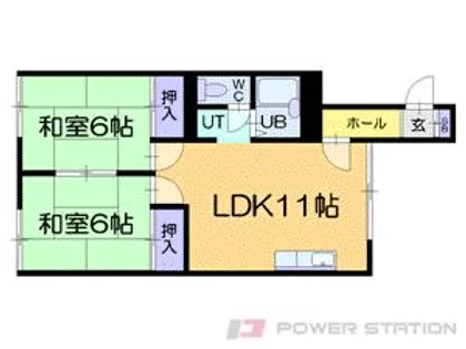 ネクサス長橋(旧コーポみかみ1号)【1階】の間取り