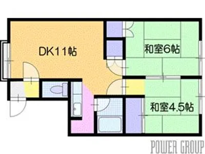オレンジハウスB【1階】の間取り