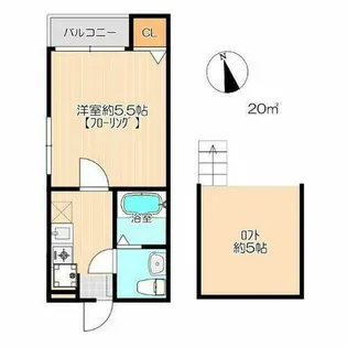 パル大喜町【201号室】の間取り