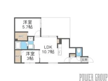 ガルボ中島公園【1階】の間取り