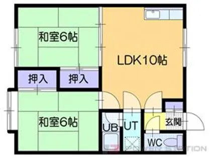12号線マンション【1階】の間取り