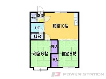 線マンション【2階】の間取り